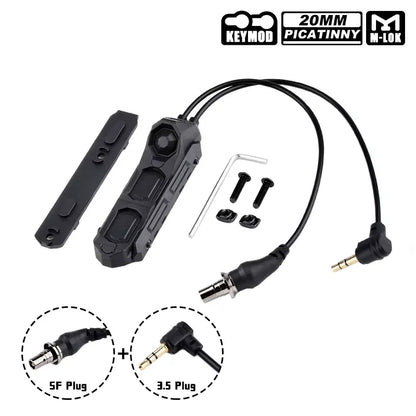 Tactical SF/2.5/3.5 Pressure Button Dual Function Remote Switch PEQ OGL NGAL DBAL M600 M300 Airsoft Scout Light Parts For 20MM