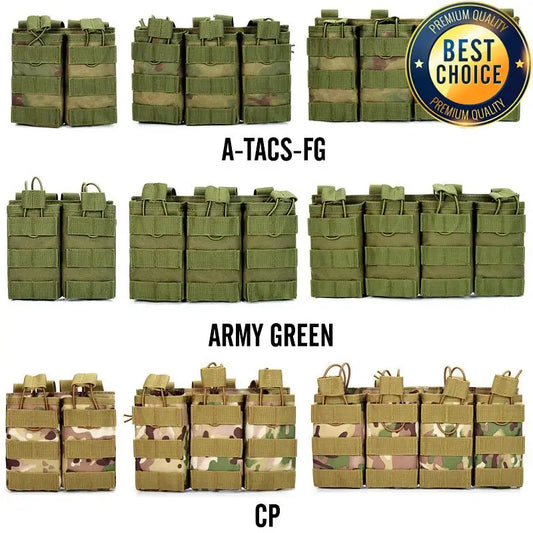 1000D Tactical Magazine Pouch Double/Triple/Quadruple Mag Pouch Airsoft Ak 7.62/5.56mm M4 Ar Rifle Hunting Accessories