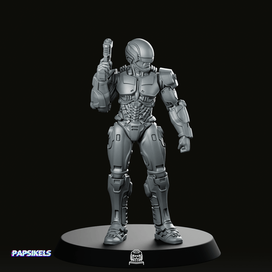 Cop Robo 2014 Silver 3 Miniature