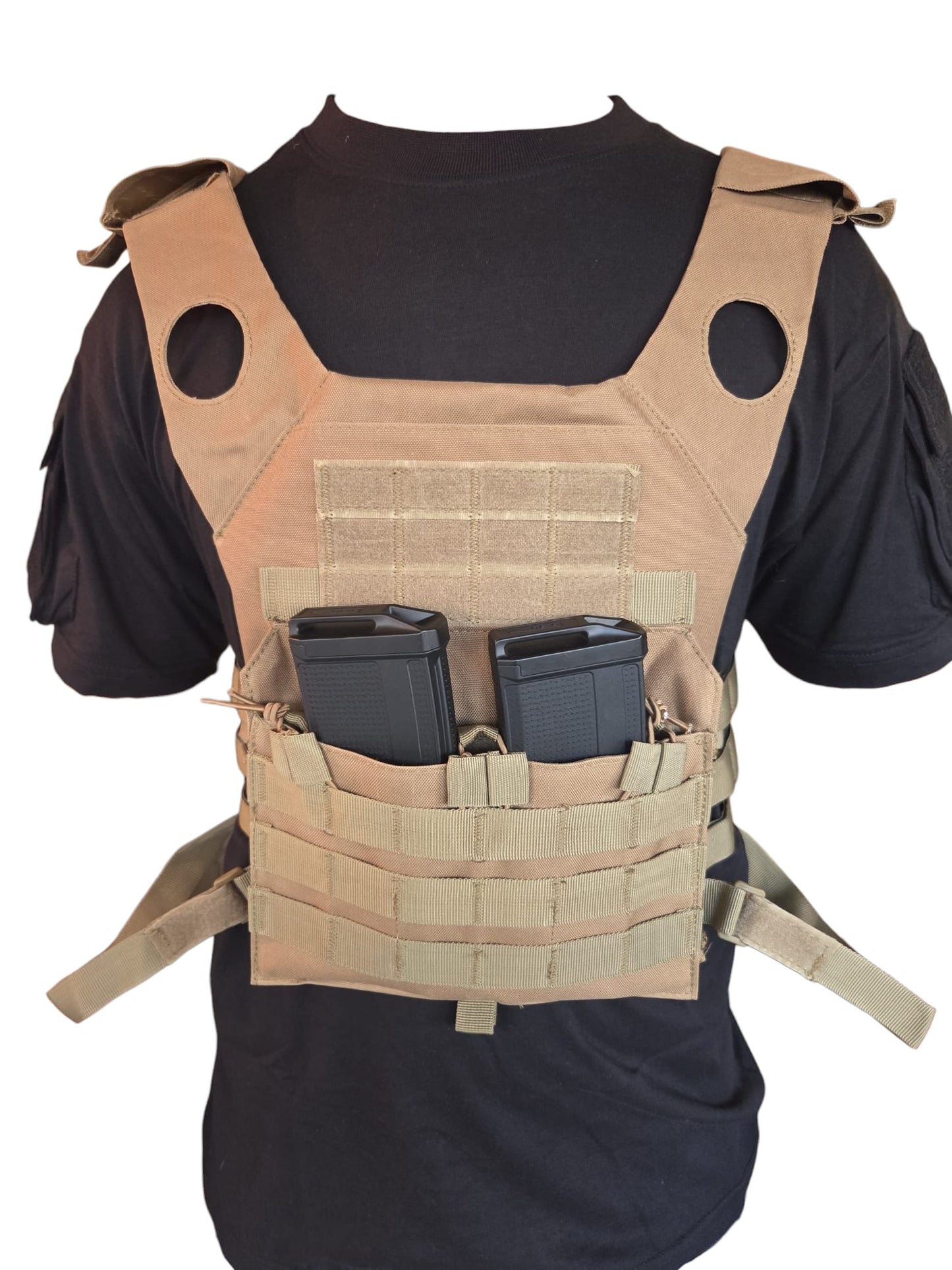 Coyote Tan Chest Rig Plate Carrier Vest