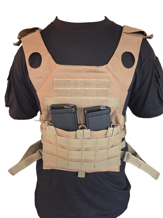 Coyote Tan Chest Rig Plate Carrier Vest
