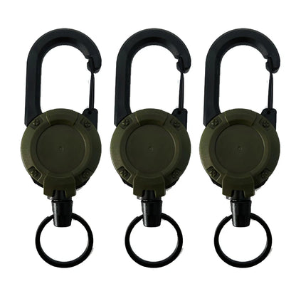 1/3Pcs Automatic Retractable Wire Rope Antitheft Easy-to-pull Buckle Rope Elastic Keychain Sporty Retractable Key Ring Anti Lost