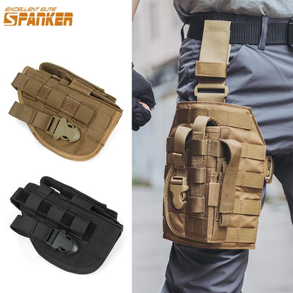 Tactical Molle Pistol Holster Right Hand Gun Holster Magzine Pouch Glock 17/1911 Airsoft Hunting Accessories