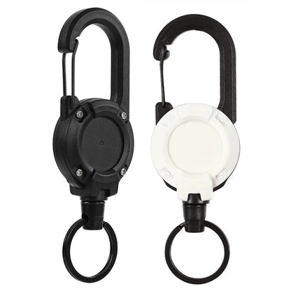 1/3Pcs Automatic Retractable Wire Rope Antitheft Easy-to-pull Buckle Rope Elastic Keychain Sporty Retractable Key Ring Anti Lost