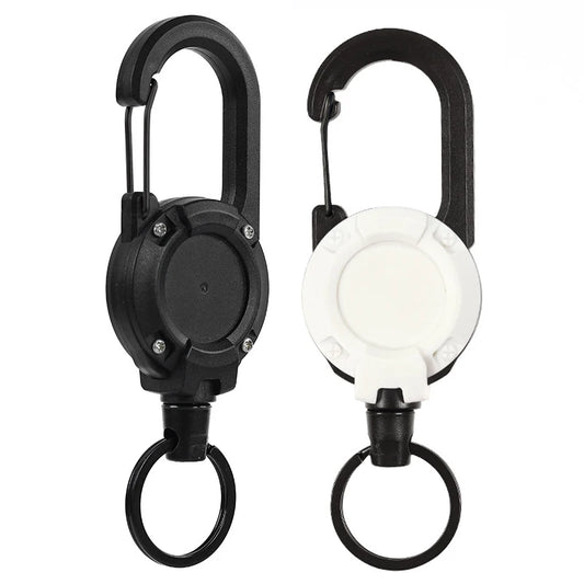 1/3Pcs Automatic Retractable Wire Rope Antitheft Easy-to-pull Buckle Rope Elastic Keychain Sporty Retractable Key Ring Anti Lost