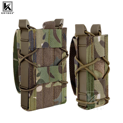 KRYDEX Tactical 5.56mm 9mm Mag Pouch M4 AR15 Rifle Pistol Single Magazine Pouch MOLLE Holder Hunting Airsoft Accessories