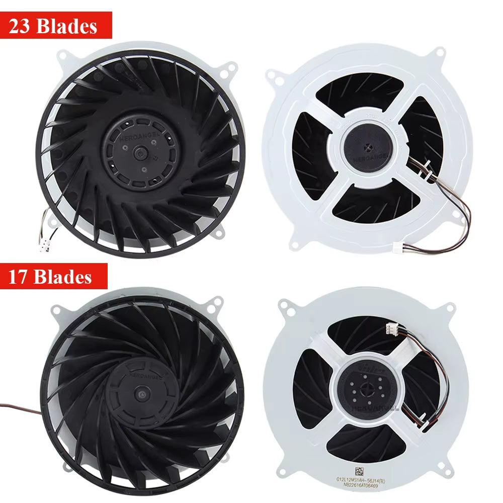 Original Internal Cooling Cooler Fan for PS5 Consoles 17 Blades Cooler Fan G12L12MS1AH-56J14 for PS5 23 Blades 12047GA-12M-WB-01