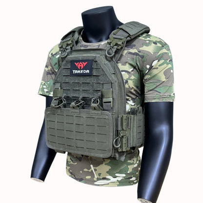YAKEDA Tactical Vest 6094 - Durable Outdoor Hunting Vest with Molle Webbing, Adjustable Fit, Lightweight for Airsoft & Survival