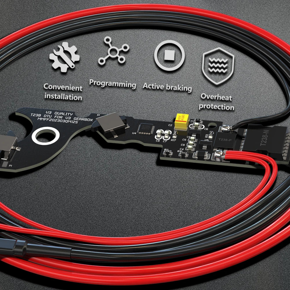 T238 V1.42 Quality V3 MOSFET ETU Mechanical Sensor Programmable Pre-coking for AIRSOFT Gel Blaster V3 Gearbox