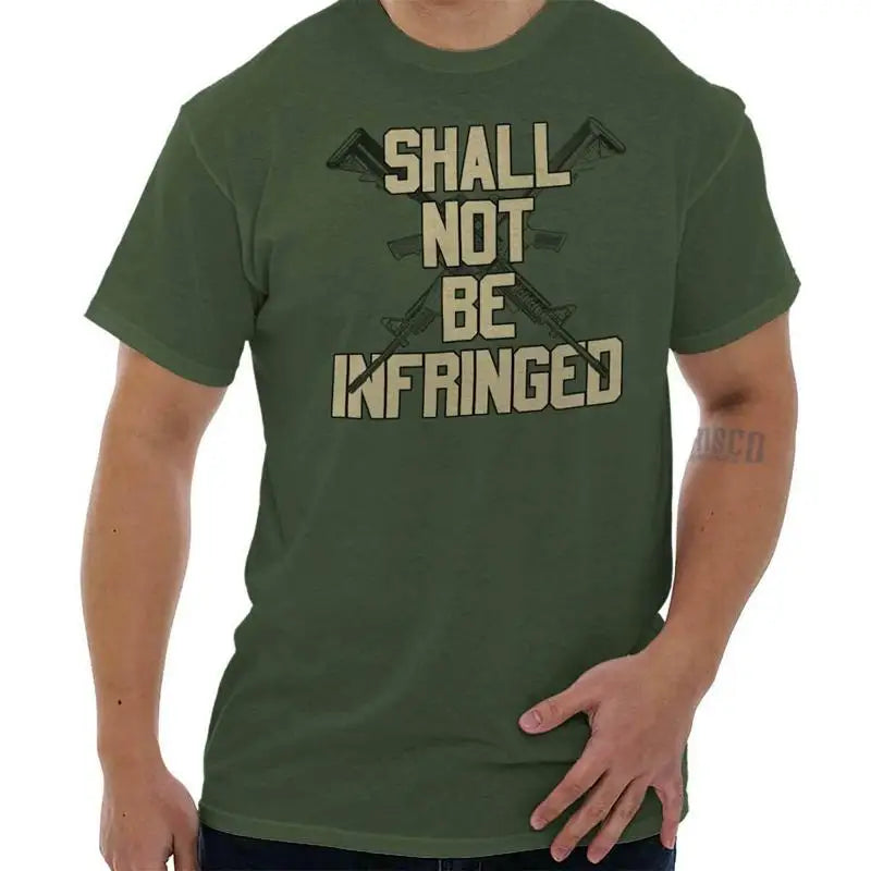 Gun Rights 2nd Amendment AR 15 Political 2A Womens or Mens Crewneck T Shirt Tee