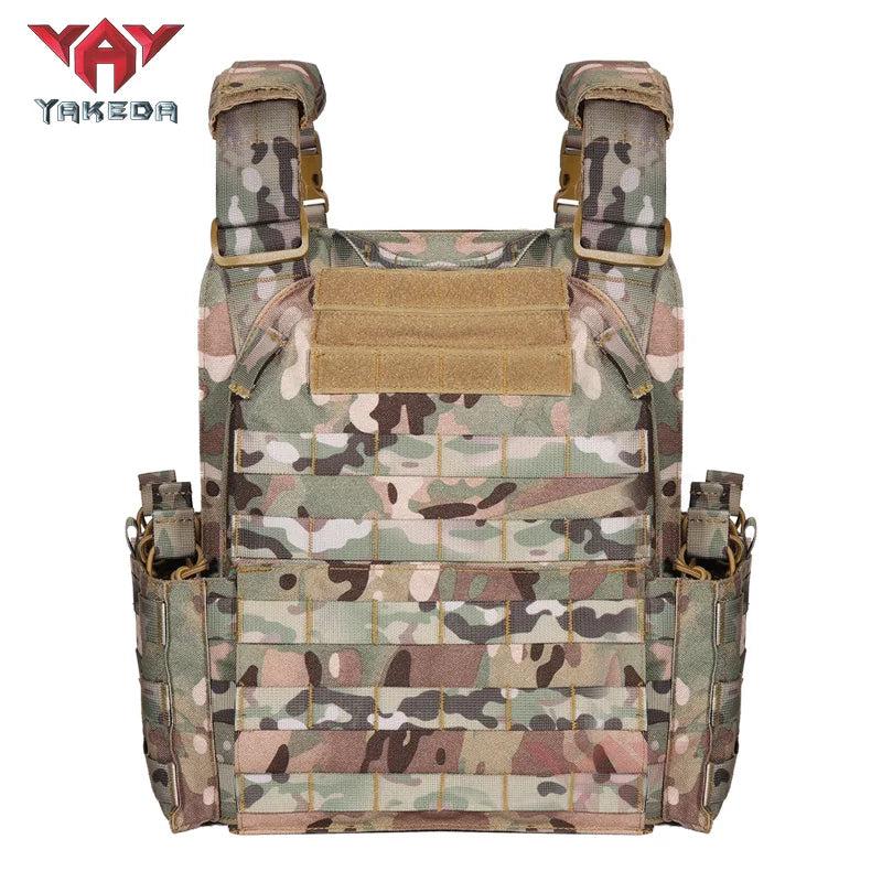 YAKEDA 1000D Nylon Plate Carrier Tactical Vest Outdoor Hunting Protective Adjustable MODULAR Vest for Airsoft Combat Accessories