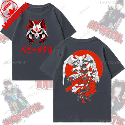 Babymetal Japanese Band T-shirt Men Hip-hop Rock Band Casual Short Sleeve Y2k T-shirt Tops Beautiful Unisex Clothing Y2K Top