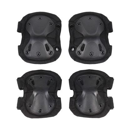 Knee and Elbow Protective Pads for Outdoor Sports (Hunting, Airsoft, Military Tactical) - Safety Gear Support