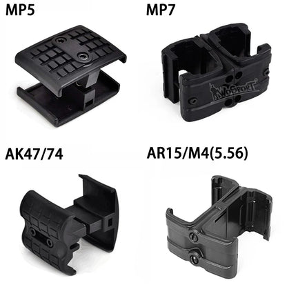 Gun Rifle Charger Magazine Mag Coupler Clip Mag-Link Connector For AK 47 74 MP5 AR 15 M4A1 MP7 5.56MM Airsoft Hunting Accessory