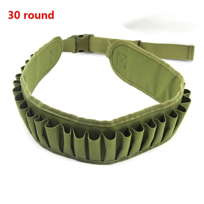 Hunting 50 30 Rounds Bandolier Belt 12 Gauge Mag Pouch Tactical Pouch Belt Holder Airsoft Accessories
