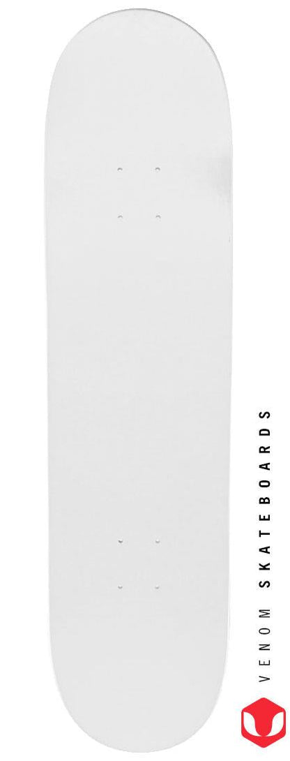 Venom Blank Skateboard Deck - Matt White - 8.0"