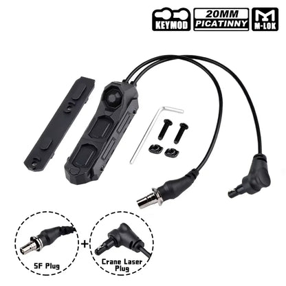 Tactical SF/2.5/3.5 Pressure Button Dual Function Remote Switch PEQ OGL NGAL DBAL M600 M300 Airsoft Scout Light Parts For 20MM