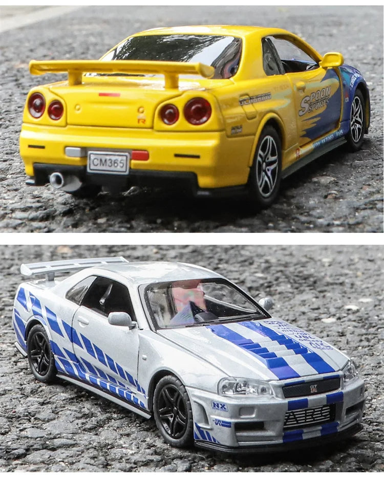 Replica Skyline Ares GTR R34 Diecast Sports Car