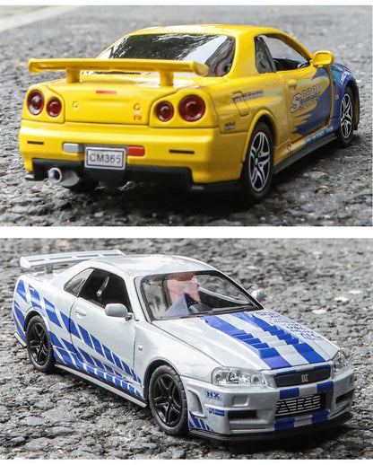 Replica Skyline Ares GTR R34 Diecast Sports Car