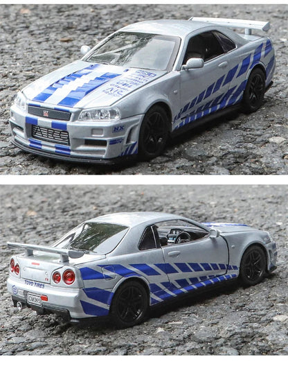 Replica Skyline Ares GTR R34 Diecast Sports Car