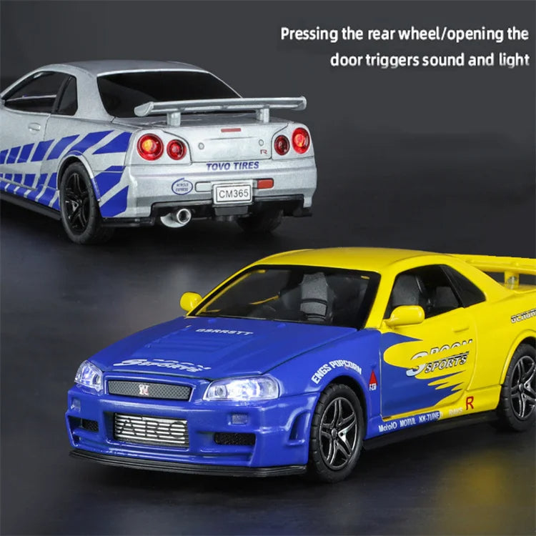 Replica Skyline Ares GTR R34 Diecast Sports Car