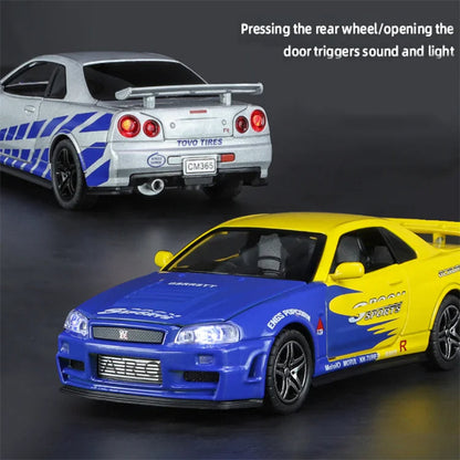 Replica Skyline Ares GTR R34 Diecast Sports Car