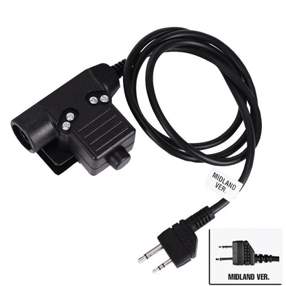 Tactical Shooting Communication Headset U94 PTT Headset Cable Plug Kenwood Baofeng Accessories Hunting Airsoft CS Headphone