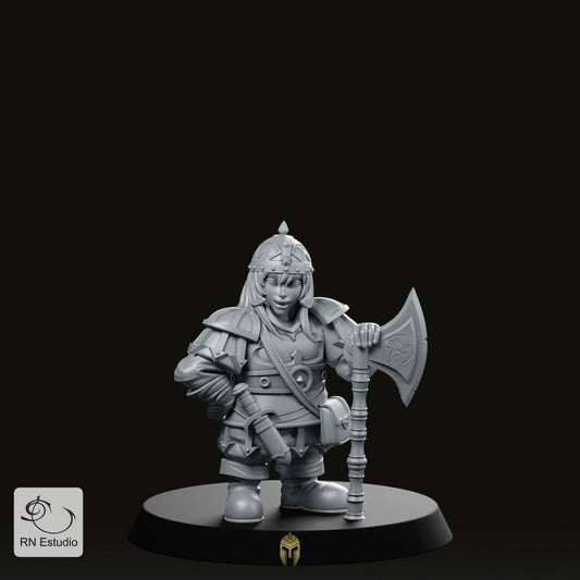 Dwarf Female Fantasy Miniature
