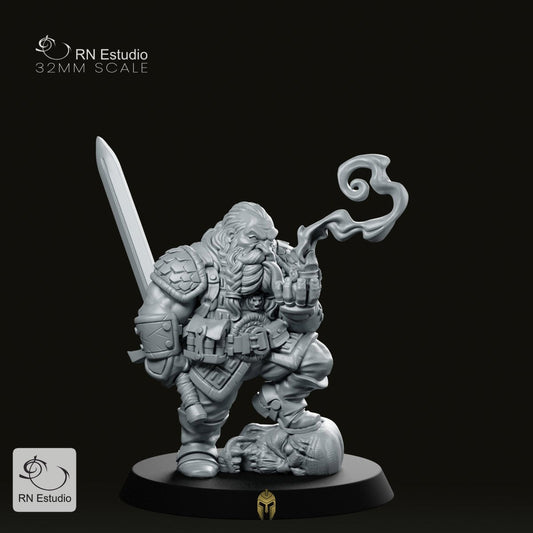 Dwarf Garaldir Pipe Miniature