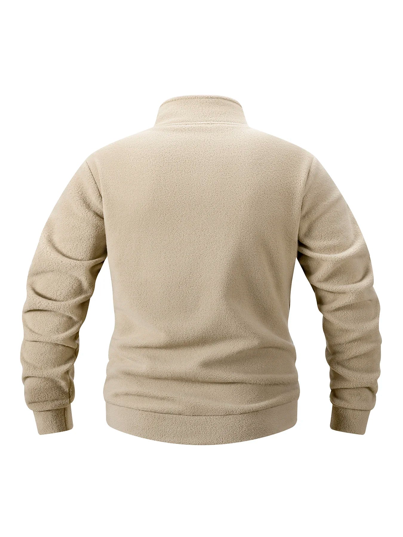 Men's Fleece Half Zipper Pullover Autumn Thicken Warm Sweatshirts Stand Up Collar Loose Casual Long Sleeve Sportswear Clothing