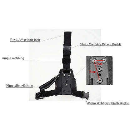 Hunting Gun Accessories Tactical Drop Leg Platform Thigh Holster Paddle Adapter for SIG P226 P220 USP Compact Glock 17