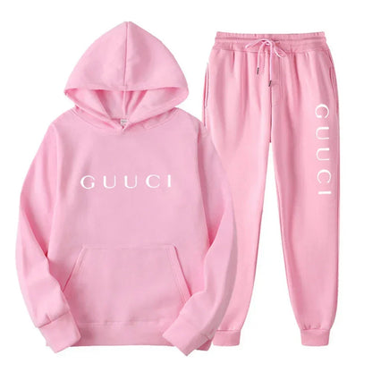 Fashion men's casual sports set Spring and Autumn 2025 new casual men's and women's hoodie + jogging pants two-piece set