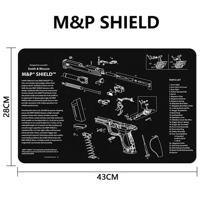 Gun Cleaning Rubber Mat Mouse Pad Parts Diagram For AR15 AK47 Remington 870 K98K MP5 G17 CZ-75 1911 Bere 92 PX4 Walther PPQ