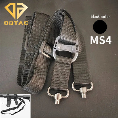MS2 MS3 MS4 Airsoft Tactical Rifle Sling 2 Point Quick Detach Nylon Adjustable Strap Fit Outdoor Shooting Hunting Accessories