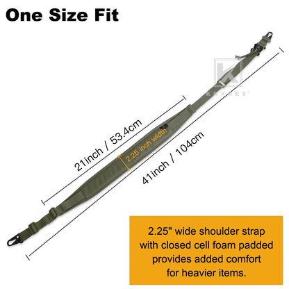 KRYDEX Tactical 2 Point Rifle Sling Hunting Gun Slingster Shoulder Strap Quick Pull Ranger Green Airsoft Hunting Accessories