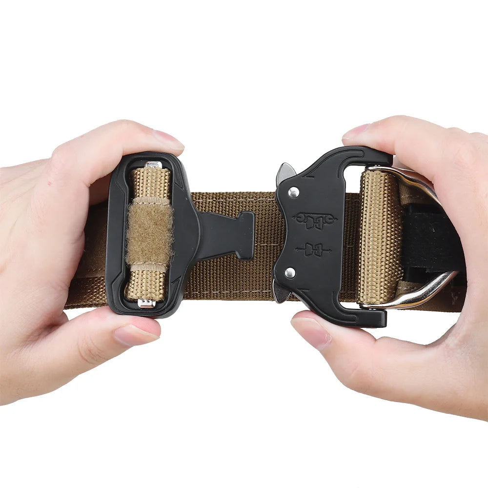 Tactical 3 Layer 1.5inch Combat Belt Quick Release Metal Buckle MOLLE Mens Belts Camo Airsoft Shooting Hunting Gear Accessories