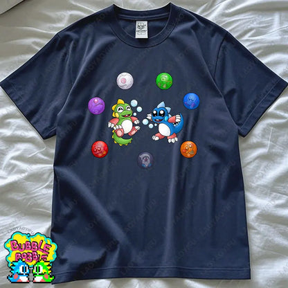 Bubble Bobble Game Graphic T Shirts Gaming Meme Gamer Funny Retro Cult Movie Music Tops Cool Gift Men Woman Cotton Tees T-Shirt