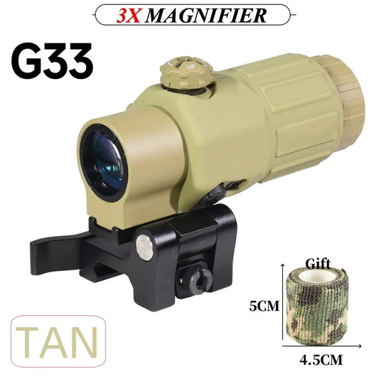 E*t*ch 558 551 G33 Red Dot Sight 3X Magnifier Holographic Flip Airsoft Optics Reflex Sights Scope Collimator Hunting Accessories