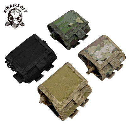 Collapsible MOLLE Dump Pouch for Empty Magazines Airsoft & Paintball Tactical Gear Folding Hunting Accessory - SINAIRSOFT