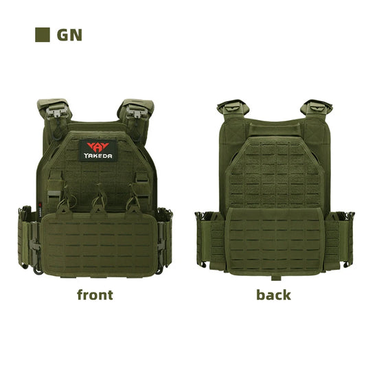 YAKEDA Tactical Vest Outdoor Hunting Plate Carrier Protective Adjustable Vest Airsoft Carrier Combat Equipment