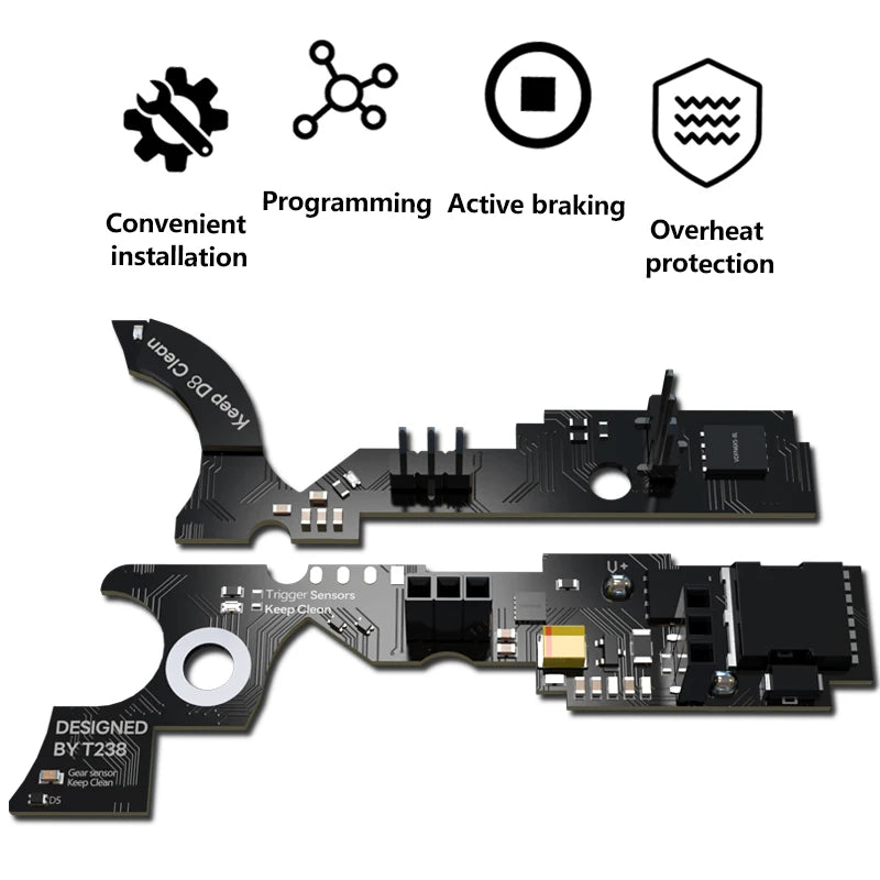 T238 V1.7 V3 PRO MOSFET ETU Optical Sensor Programmable For AIRSOFT Gel Blaster V2 Gearbox