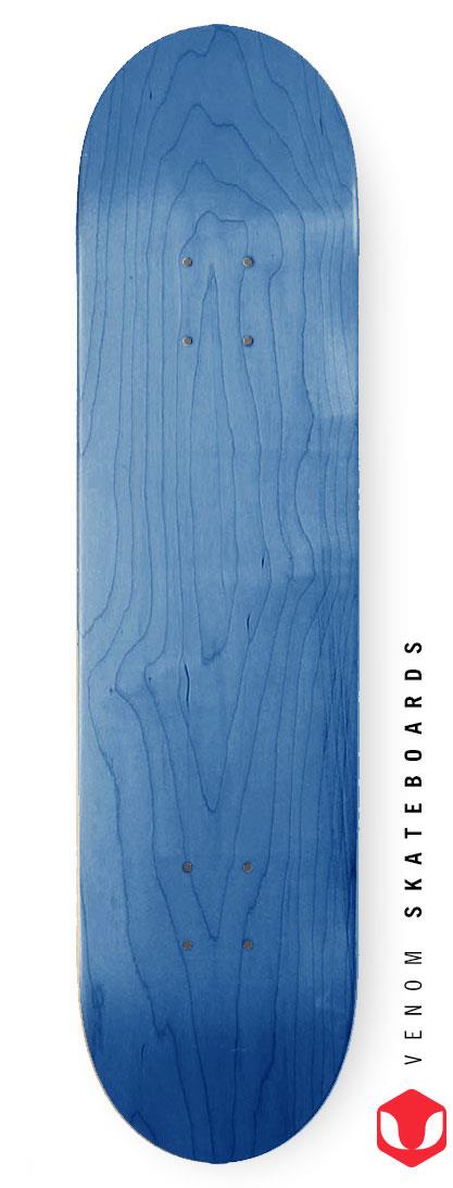 Venom Blank Skateboard Deck - Blue - 7.75" to 8.25"