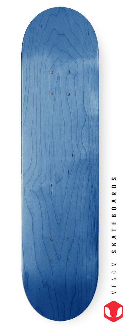 Venom Blank Skateboard Deck - Blue - 7.75" to 8.25"