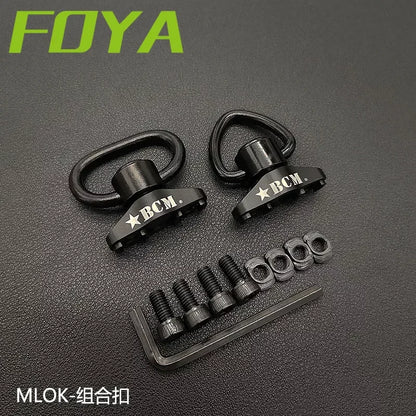 Tactical Metal MLOK QD Sling Mount M4 AR15 Mounted Base Swivel Strap Buckle Quick Release Button Airsoft Gun Hunting Accessories