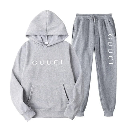 Fashion men's casual sports set Spring and Autumn 2025 new casual men's and women's hoodie + jogging pants two-piece set
