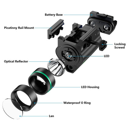 1000 Lumens Pistol Flashlight BB Pistol Laser Light Airsoft-3