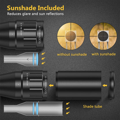 4-16x44 Tactical Rifle Scope Hunting Scope Red & Green Illuminated Optical Scope-2