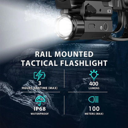 400 Lumens Tactical Flashlight Airsoft-5