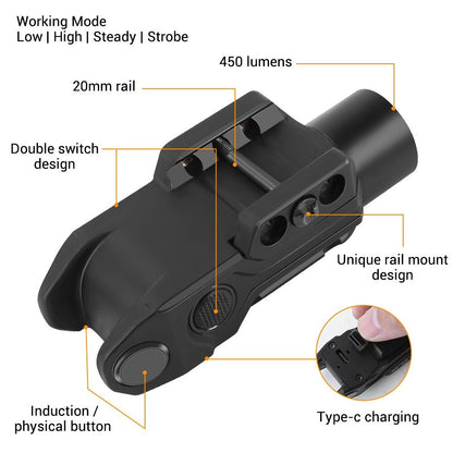 500 Lumens Pistol Light Smart Sensor Switch Airsoft-2