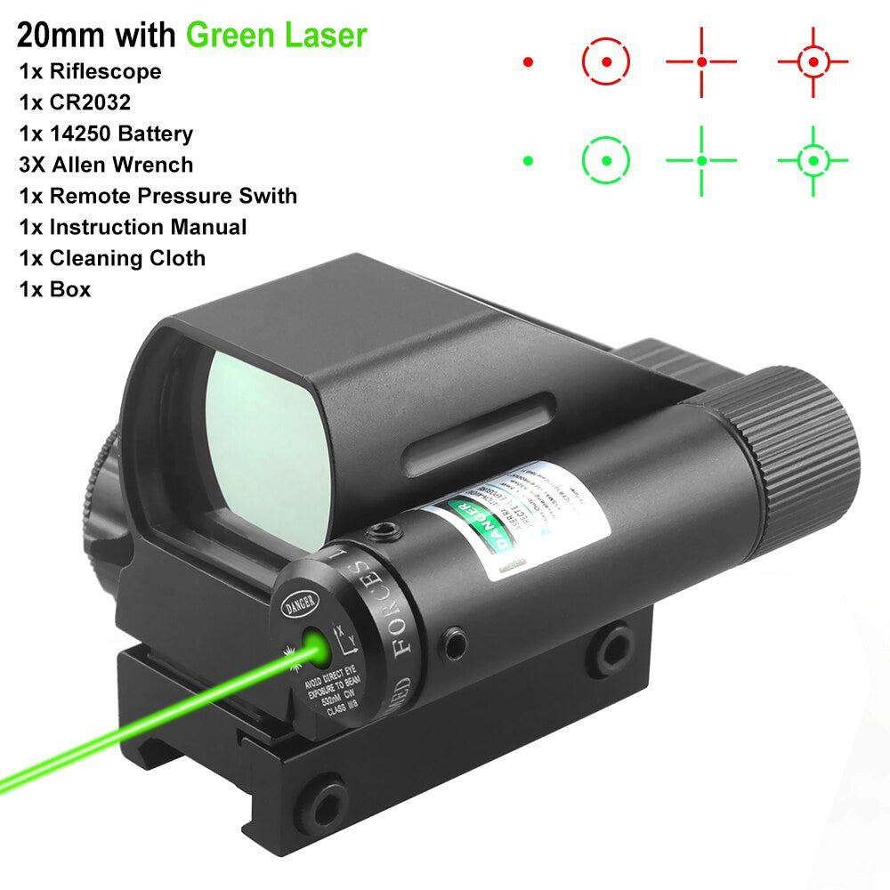 Tactical Reflex Red Green Laser Scope-14